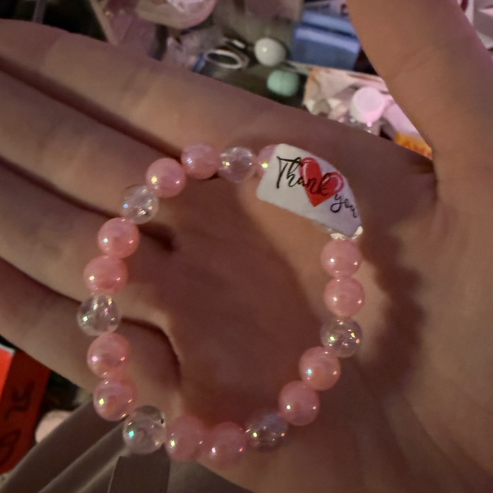 Pink Beaded Bracelet